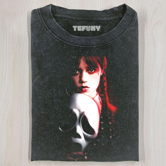 SCREAM & WEDNESDAY ADDAMS T-SHIRT