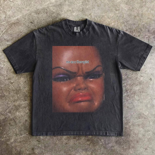 CRYING BARBIECORE SHORT-SLEEVED T-SHIRT